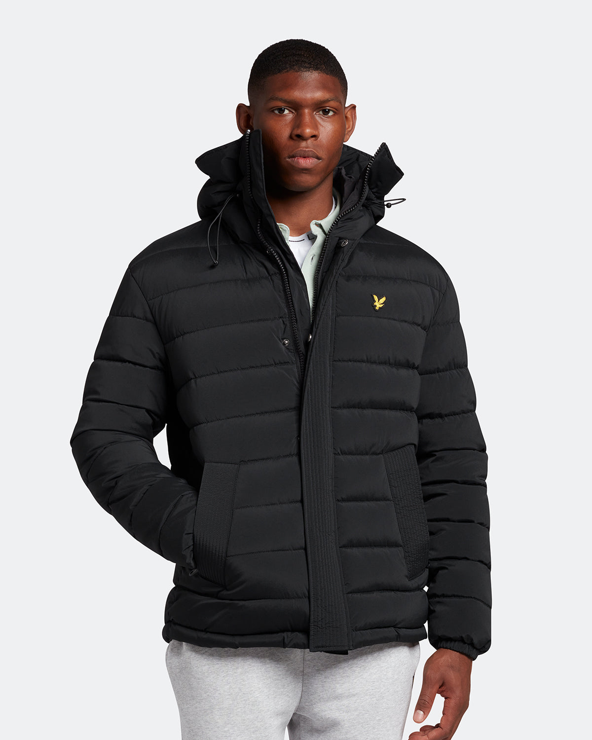 Lyle and scott hot sale black puffer